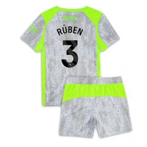 Manchester City Ruben Dias #3 Cheap Third Stadium Kit for Kids 2025-26 Jersey full set