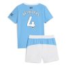 Manchester City Tijjani Reijnders #4 Cheap Home Stadium Kit for Kids 2025-26 Jersey full set