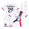 Paris Saint-Germain Bradley Barcola #29 PSG Away Stadium Kit for Kids 2025-26 On Sale