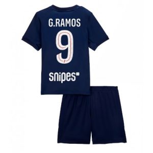 Paris Saint-Germain Goncalo Ramos #9 PSG Home Stadium Kit for Kids 2025-26 On Sale