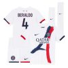 Paris Saint-Germain Lucas Beraldo #4 PSG Away Stadium Kit for Kids 2025-26 On Sale