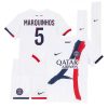 Paris Saint-Germain Marquinhos #5 PSG Away Stadium Kit for Kids 2025-26 On Sale
