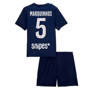 Paris Saint-Germain Marquinhos #5 PSG Home Stadium Kit for Kids 2025-26 On Sale