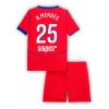 Paris Saint-Germain Nuno Mendes #25 PSG Third Stadium Kit for Kids 2025-26 On Sale