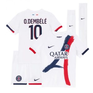 Paris Saint-Germain Ousmane Dembele #10 PSG Away Stadium Kit for Kids 2025-26 On Sale