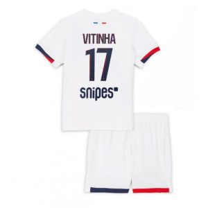 Paris Saint-Germain Vitinha #17 PSG Away Stadium Kit for Kids 2025-26 On Sale