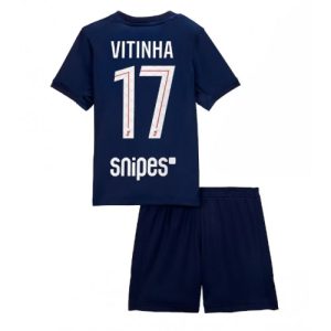 Paris Saint-Germain Vitinha #17 PSG Home Stadium Kit for Kids 2025-26 On Sale