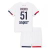 Paris Saint-Germain Willian Pacho #51 PSG Away Stadium Kit for Kids 2025-26 On Sale