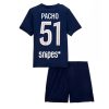 Paris Saint-Germain Willian Pacho #51 PSG Home Stadium Kit for Kids 2025-26 On Sale