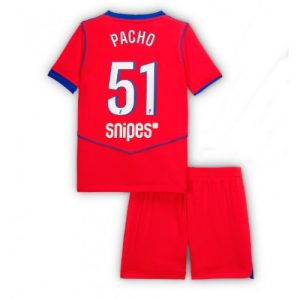 Paris Saint-Germain Willian Pacho #51 PSG Third Stadium Kit for Kids 2025-26 On Sale
