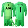 Tottenham Hotspur Guglielmo Vicario #1 Goalkeeper Cheap Home Stadium Kit for Kids 2025-26 Long Sleeve (+ pants)