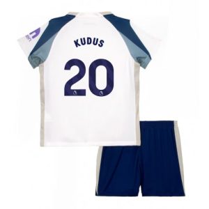 Tottenham Hotspur Mohammed Kudus #20 Cheap Home Stadium Kit for Kids 2025-26 Short Sleeve Sale (+ pants)
