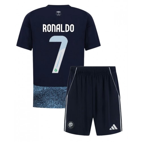 Al-Nassr Cristiano Ronaldo #7 Cheap Away Stadium Kit for Kids 2025-26 On Sale