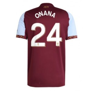 Aston Villa Amadou Onana #24 Cheap Home Stadium Shirt 2025-26 UK Sale