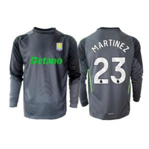 Aston Villa Emiliano Martinez #23 Goalkeeper Cheap Home Stadium Shirt 2025-26 Long Sleeve