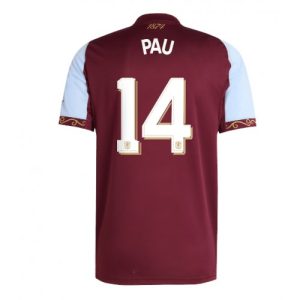 Aston Villa Pau Torres #14 Cheap Home Stadium Shirt 2025-26 UK Sale