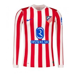 Atletico Madrid Cheap Home Stadium Shirt 2025-26 Long Sleeve