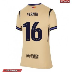 Barcelona Fermin Lopez #16 Cheap Away Stadium Shirt for Women 2025-26 UK Sale