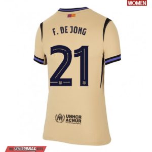 Barcelona Frenkie de Jong #21 Cheap Away Stadium Shirt for Women 2025-26 UK Sale