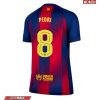 Barcelona Pedri Gonzalez #8 Cheap Home Stadium Shirt for Women 2025-26 UK Sale