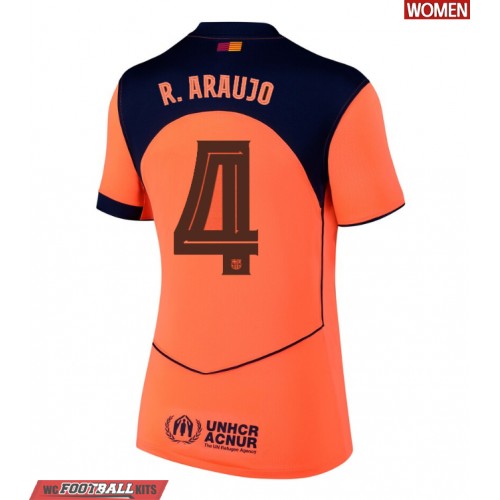 Barcelona Ronald Araujo #4 Cheap Third Stadium Shirt for Women 2025-26 UK Sale