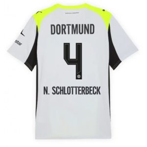 Borussia Dortmund Nico Schlotterbeck #4 Cheap Away Stadium Shirt 2025-26 for Sale