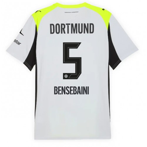 Borussia Dortmund Ramy Bensebaini #5 Cheap Away Stadium Shirt 2025-26 for Sale