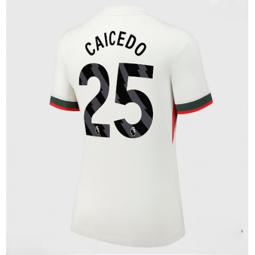 Chelsea Moises Caicedo #25 Cheap Away Stadium Shirt for Women 2025-26 UK Sale