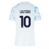 Inter Milan Lautaro Martinez #10 Cheap Away Stadium Shirt for Women 2025-26 On Sale