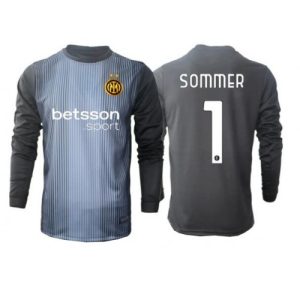 Inter Milan Yann Sommer #1 Goalkeeper Cheap Home Stadium Shirt 2025-26 Long Sleeve