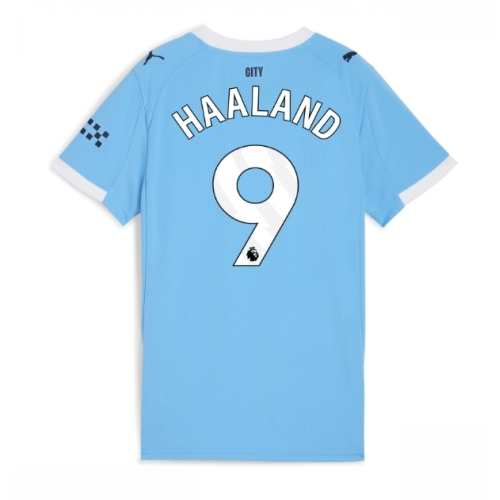 Manchester City Erling Haaland #9 Cheap Home Stadium Shirt for Women 2025-26 UK Sale