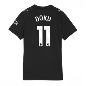 Manchester City Jeremy Doku #11 Cheap Away Stadium Shirt for Women 2025-26 UK Sale