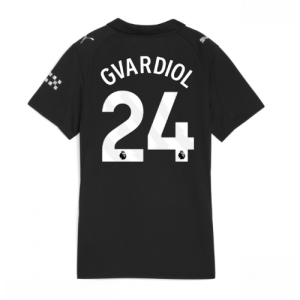 Manchester City Josko Gvardiol #24 Cheap Away Stadium Shirt for Women 2025-26 UK Sale