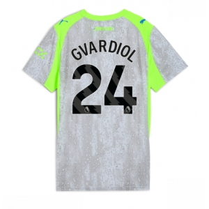 Manchester City Josko Gvardiol #24 Cheap Third Stadium Shirt for Women 2025-26 UK Sale