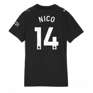 Manchester City Nico Gonzalez #14 Cheap Away Stadium Shirt for Women 2025-26 UK Sale