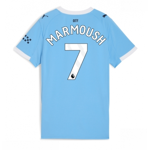 Manchester City Omar Marmoush #7 Cheap Home Stadium Shirt for Women 2025-26 UK Sale