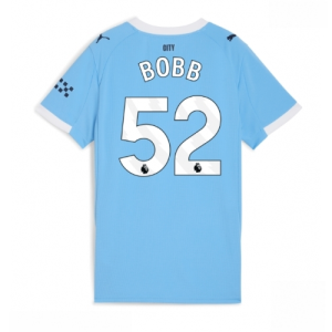 Manchester City Oscar Bobb #52 Cheap Home Stadium Shirt for Women 2025-26 UK Sale