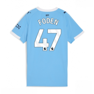 Manchester City Phil Foden #47 Cheap Home Stadium Shirt for Women 2025-26 UK Sale