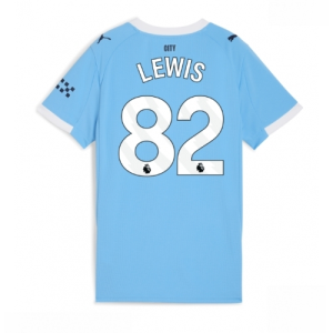 Manchester City Rico Lewis #82 Cheap Home Stadium Shirt for Women 2025-26 UK Sale