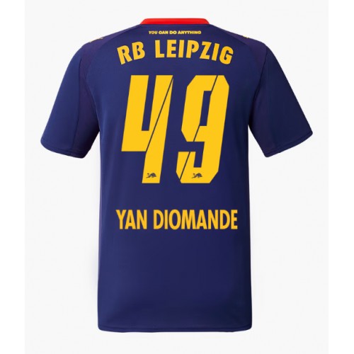 RB Leipzig Yan Diomande #49 Cheap Away Stadium Shirt 2025-26 for Men