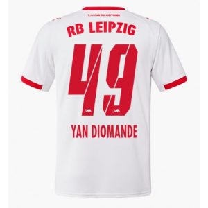 RB Leipzig Yan Diomande #49 Cheap Home Stadium Shirt 2025-26 for Men