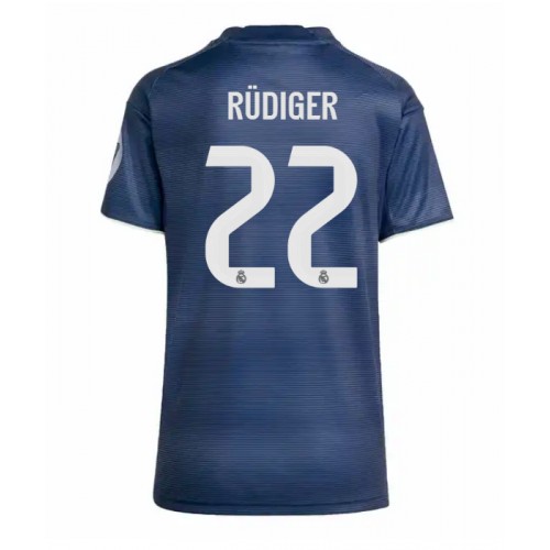 Real Madrid Antonio Rudiger #22 Cheap Away Stadium Shirt for Women 2025-26 UK Sale