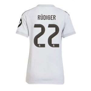 Real Madrid Antonio Rudiger #22 Cheap Home Stadium Shirt for Women 2025-26 UK Sale