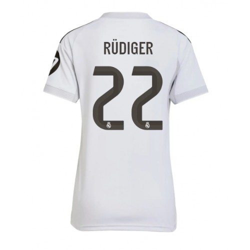 Real Madrid Antonio Rudiger #22 Cheap Home Stadium Shirt for Women 2025-26 UK Sale