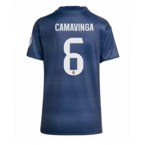 Real Madrid Eduardo Camavinga #6 Cheap Away Stadium Shirt for Women 2025-26 UK Sale