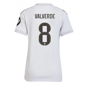 Real Madrid Federico Valverde #8 Cheap Home Stadium Shirt for Women 2025-26 UK Sale