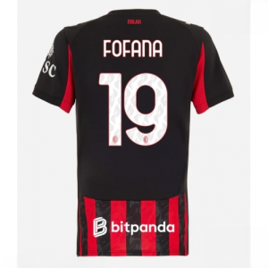 AC Milan Youssouf Fofana #19 Cheap Home Stadium Shirt for Women 2025-26 On Sale