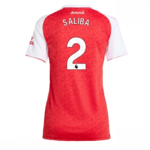 Arsenal William Saliba #2 Cheap Home Football Shirt for Women 2025-26 Sale