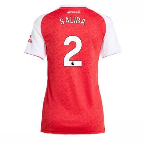 Arsenal William Saliba #2 Cheap Home Football Shirt for Women 2025-26 Sale