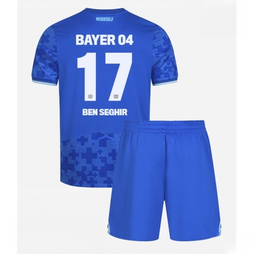 Bayer Leverkusen Eliesse Ben Seghir #17 Cheap Third Stadium Football kit kids 2025-26 Sale (+ pants)